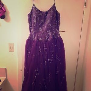 Amethyst purple princess style prom dress
